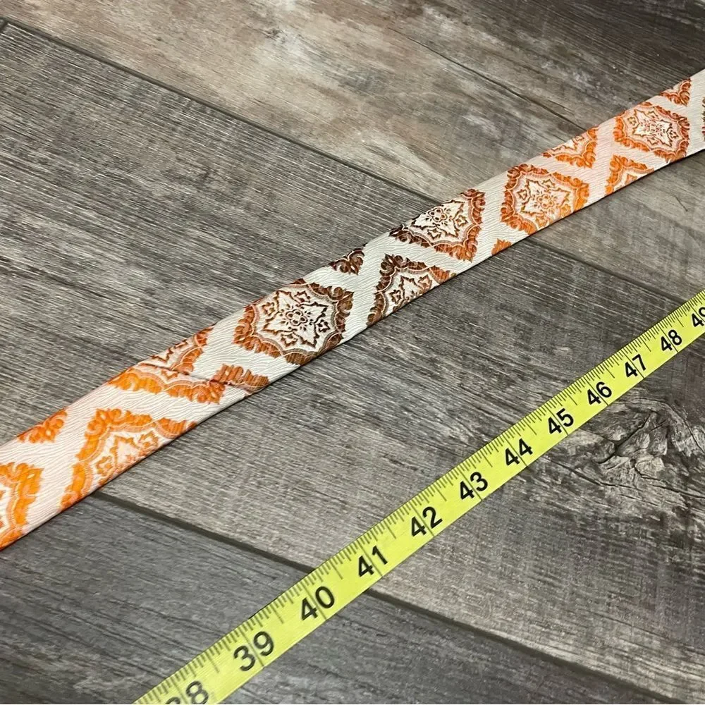 Monsieur Bernard Ombré Orange Brown over Silver Neck Tie